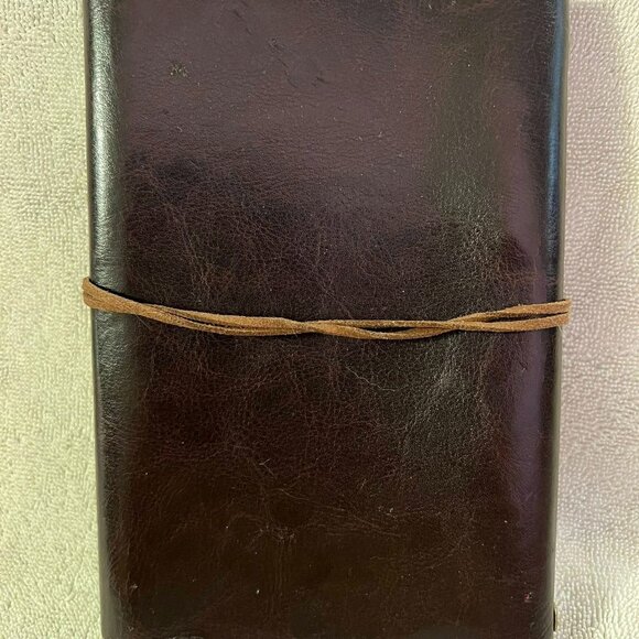 🐻Leather Bound Three Ring Journal Binder 5"x7.5" - Picture 2 of 5